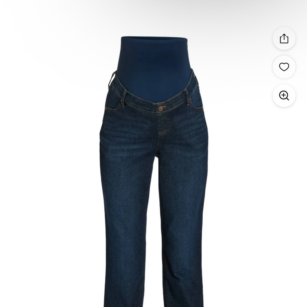 Time and Tru Women's High Rise Dark Blue Jeans maternity